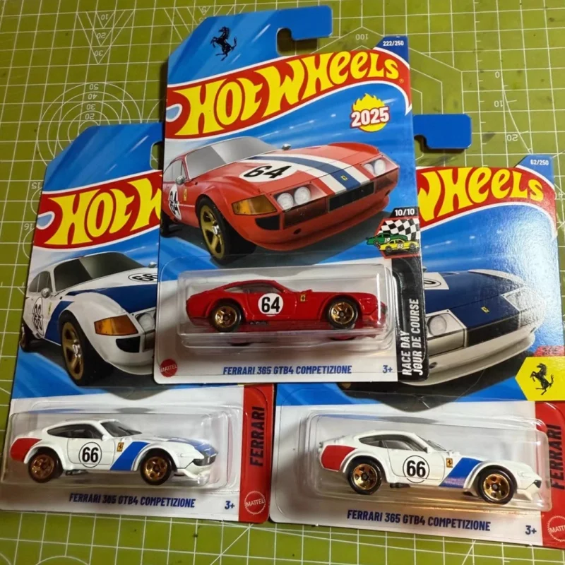 

В наличии оригинальная модель автомобиля из сплава Hot Wheels Ferrari 365 GTB4, литая под давлением игрушечная модель автомобиля, коллекция моделей-сюрпризов, игрушечный автомобиль
