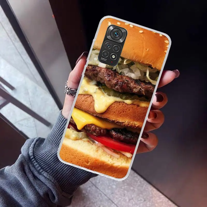 Food Fries Beer Cheese Sushi Cookie Phone Case for Xiaomi Redmi Note 13 12S 12 11S 11 11E 11T 10S 10 Pro Plus 9 9S 8 8T 7 5G Sof