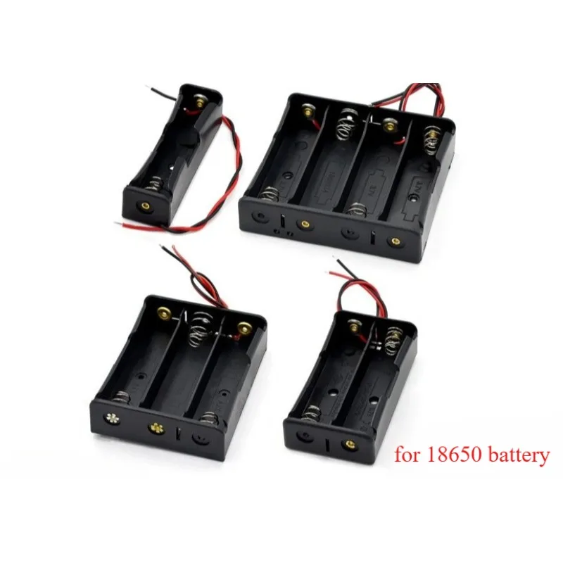 DIY Power Bank Cases 1x 2x 3x 4x 18650 Battery Storage Box 1 2 3 4 Slot Batteries Clip Holder Container With Wire Lead Pin