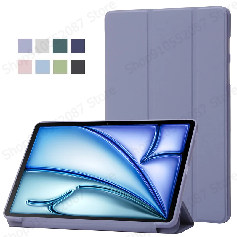 Funda ための iPad Air 11 2024 ケース三つ折り Pu レザーソフトシリコンバックスタンドカバー Coque iPad Air 11 M2 M3 Air 5 4 ケース Capa