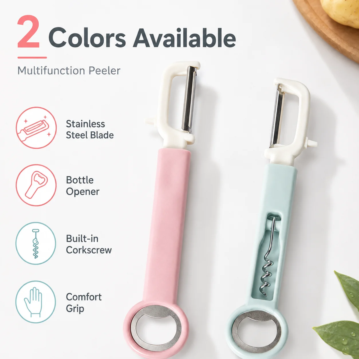 Fashion Simple Multi-Color Peeler, Home Restaurant Kitchen Fruit Peeler, Vegetable and Fruit Peeler for Daily Use