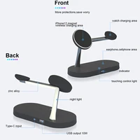 Support de chargeur sans fil 3 en 1 pour iPhone 12/13/14/15/16/17, Station de charge rapide pour Apple Watch 10 9 8 7 6 5 4 Airpods 2 3 Pro 4
