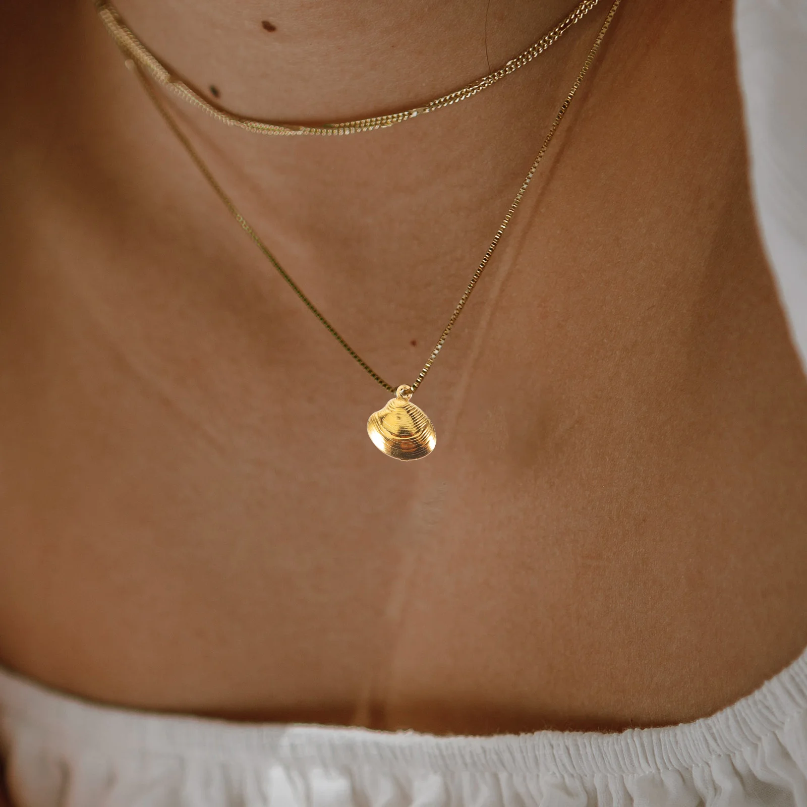 

1 set Shell Pendant DIY Jewelry Charms Ocean Theme Gold Silver Small Sea Star Shells Stainless Steel Necklace Findings