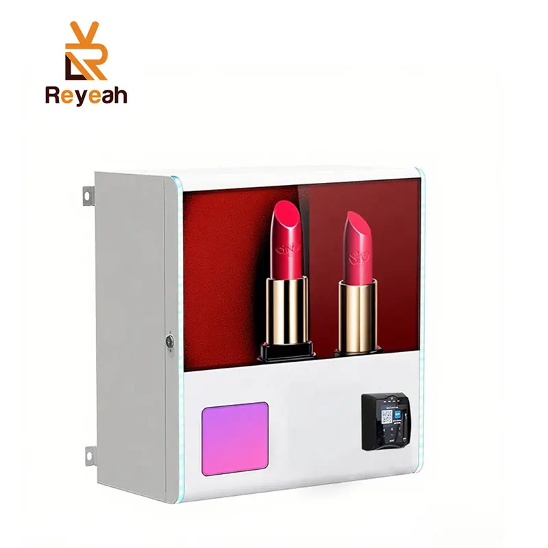 Reyeah Mini Vending Machine with Age Recognition Mini Small Wall Mounted Id Card Reader Lipstick Vending Machine