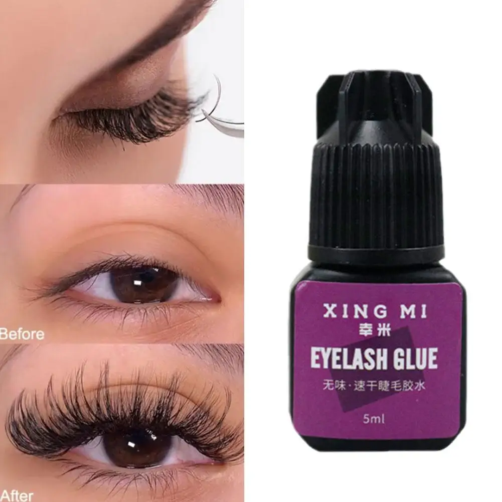5ml 1 Second Fast Drying Strong False Eye Lash Extension Eyeline Drying Makeup Glue Adhesive Glue Mink Quick Black Irritant X6E0