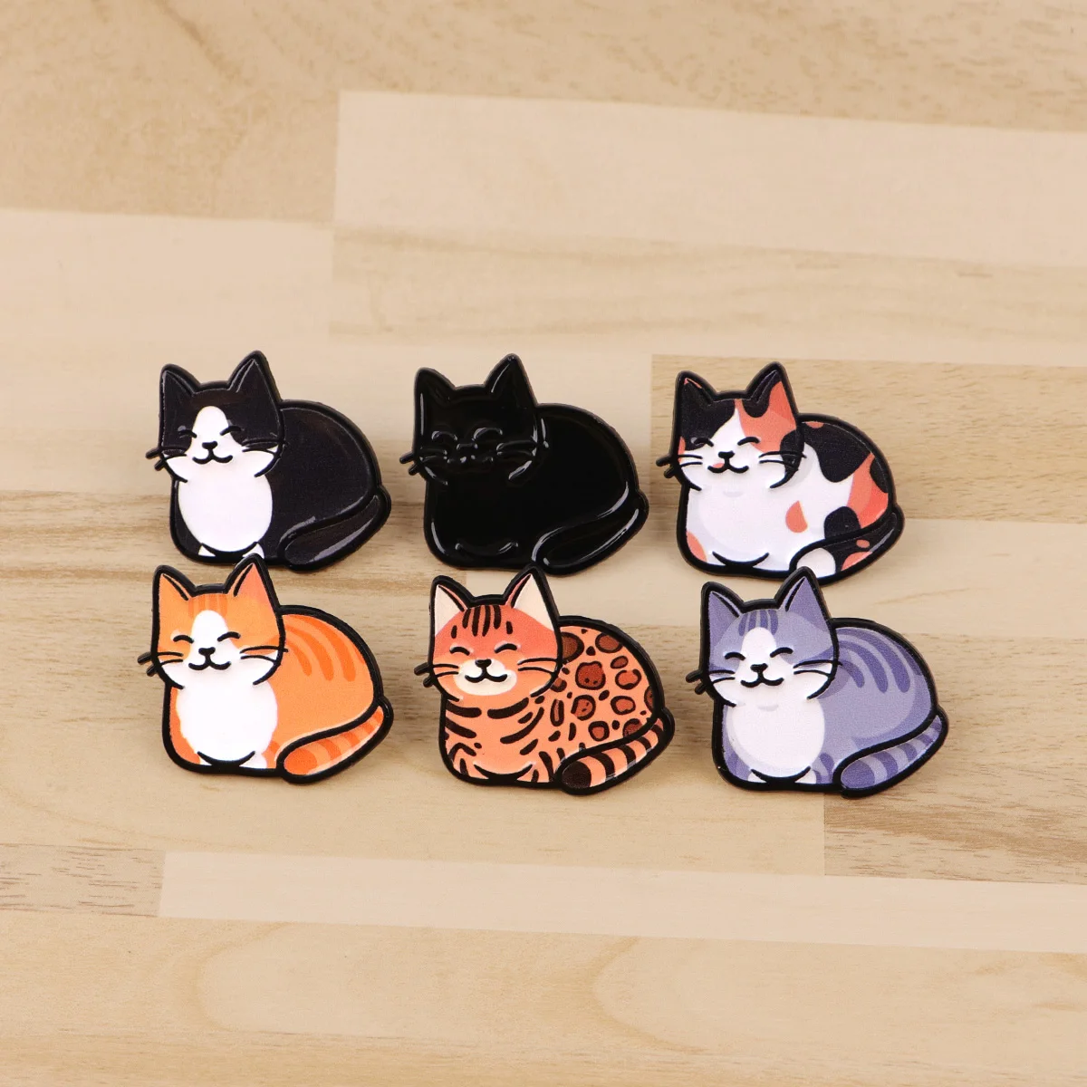 Cute Couple Cat Enamel Pins Metal Brooch for Clothes Lapel Pin Badge on Backpack Clothing Accessories Fashion Jewelry Gift image 5