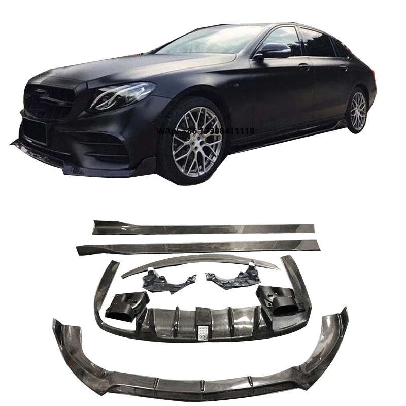 

Carbon Fiber Front Bumper Lip Rear Diffuser Spoiler Side Skirts for E Class W213 E200 E300 E320 E63