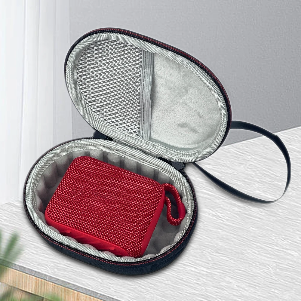 Hard Carrying Case Anti-scratch Speaker Carrying Bag with Hand Rope & Carabiner Hardshell Case for JBL Go 4 Portable Speaker