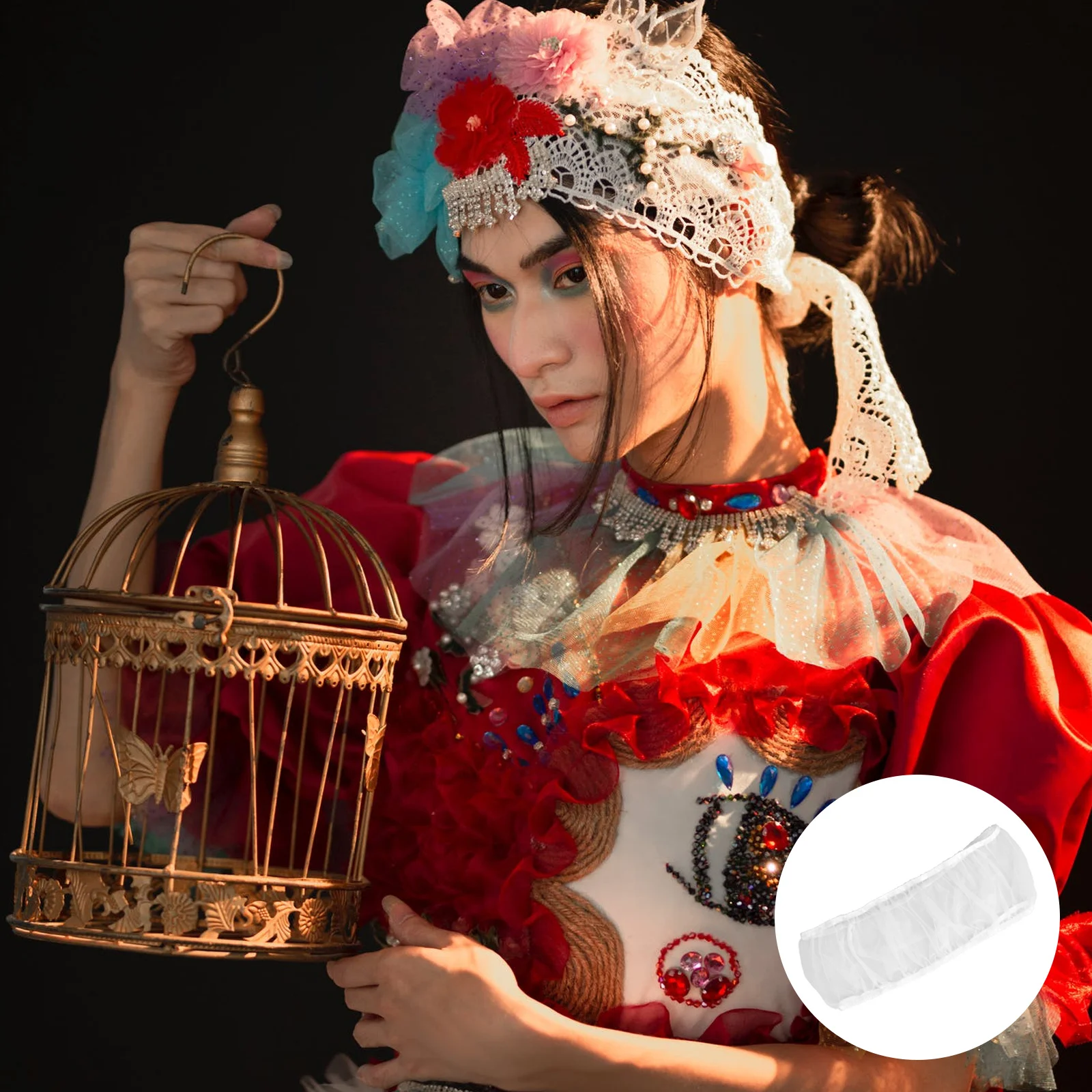 

Cage Bird Cage Skirt Cover Net Skirt Floor Bird Mesh Cover Protection Catcher Dust All Sizes White