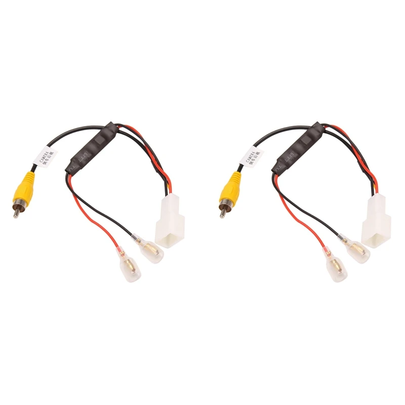 

2Pcs 4 Pin Car Reversing Camera Retention Wiring Harness Cable Plug Reverse Connector Cable Adapter Fit For Toyota