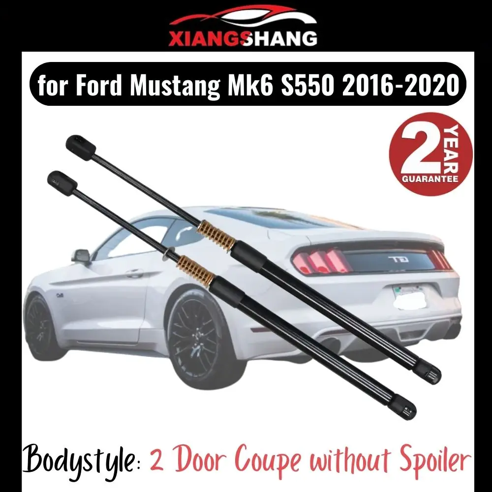 

2pcs Rear Tailgate Damper for Ford Mustang Mk6 (S550) Without Spoiler 2016-2020 WITH SPRING Trunk Boot Gas Struts Lift support