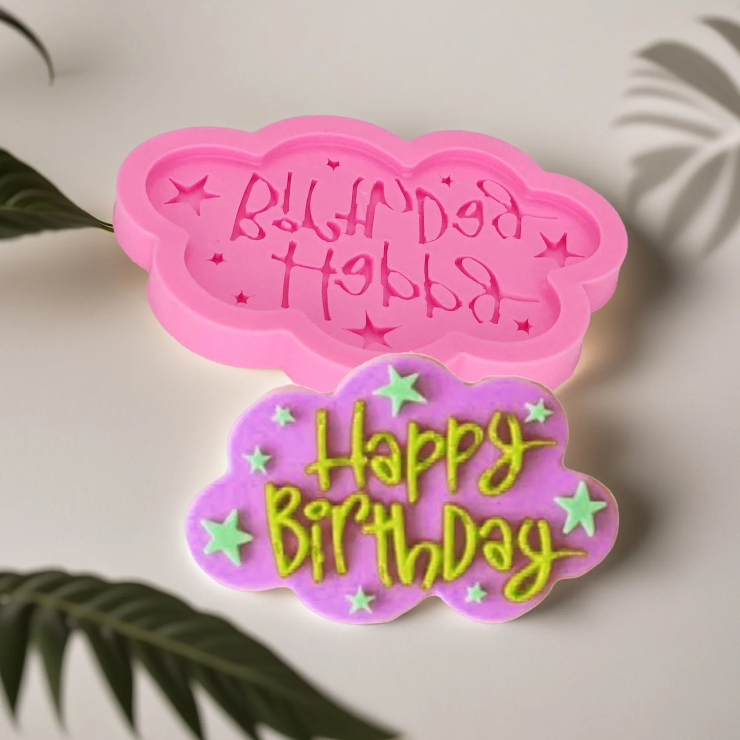 Fondant 3D Happy Birthday Letters Shape Silicone Mold Jelly Chocolate Mold Birthday Cake Decorating Tool Mould