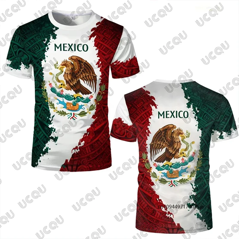 2026 Mexican Constitution Day Football Jersey For Men T-shirt Retro Eagle Graphic Summer Casual Tees Sports Kids/Adult Tops