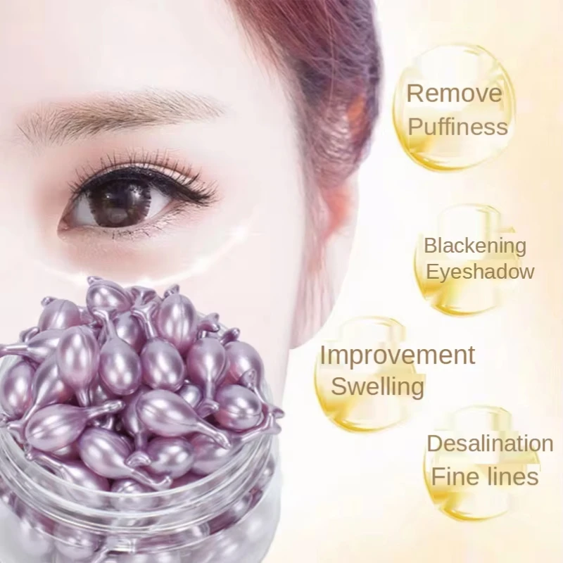 New Hexapeptide Capsule Eyes Essence Hydrating Remover Dark Circles Moisturizing Eye Serum 20Pcs/50Pcs/60Pcs/100Pcs for Choose