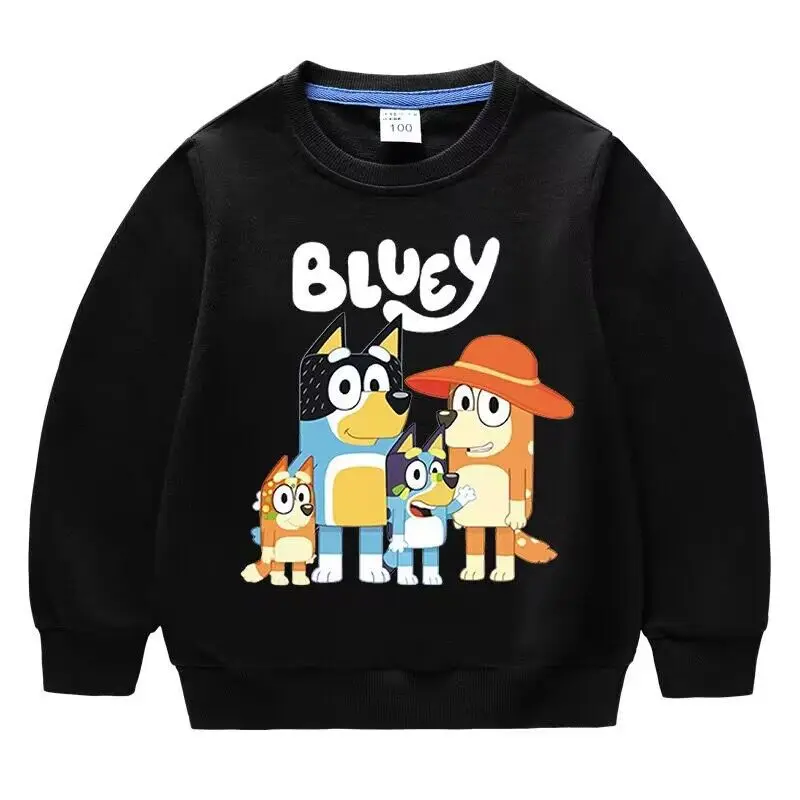 New Moose Bluey Children'S Spring And Autumn Round Neck Sports Sweatshirt Children'S Long-Sleeved Casual Top For Boys And Girls