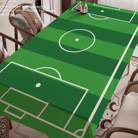 Football Field Tablecloth Themed Indoor Outdoor Picnic Party Tablecover Kitchen Dining Table Wedding Decor