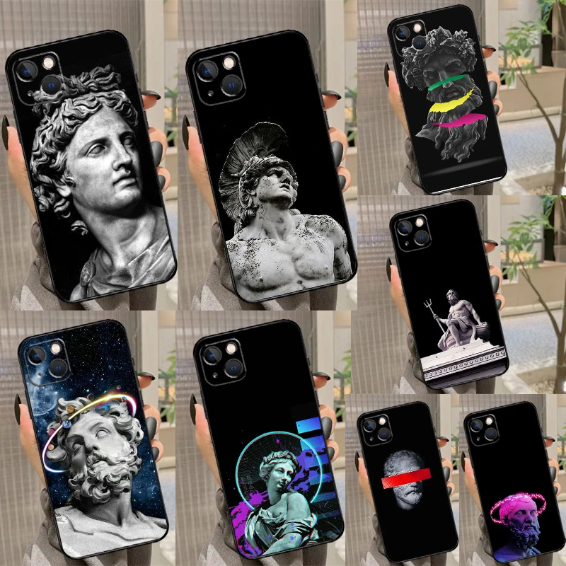 Greek God Statue Face Case For Samsung Galaxy A56 A36 A16 A06 A13 A33 A53 A52 A32 A12 A54 A34 A14 A15 A35 A55 A17
