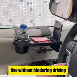 Car Organizer Box With Cup Holder Drink Holder Side Door Window Phone Slot Multifunctional Hanging Storage Rack For Vehicle G2J2