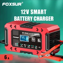 12V6A Multi-function Smart Charger Motorcycle Car Van Universal Charger Repair Charger