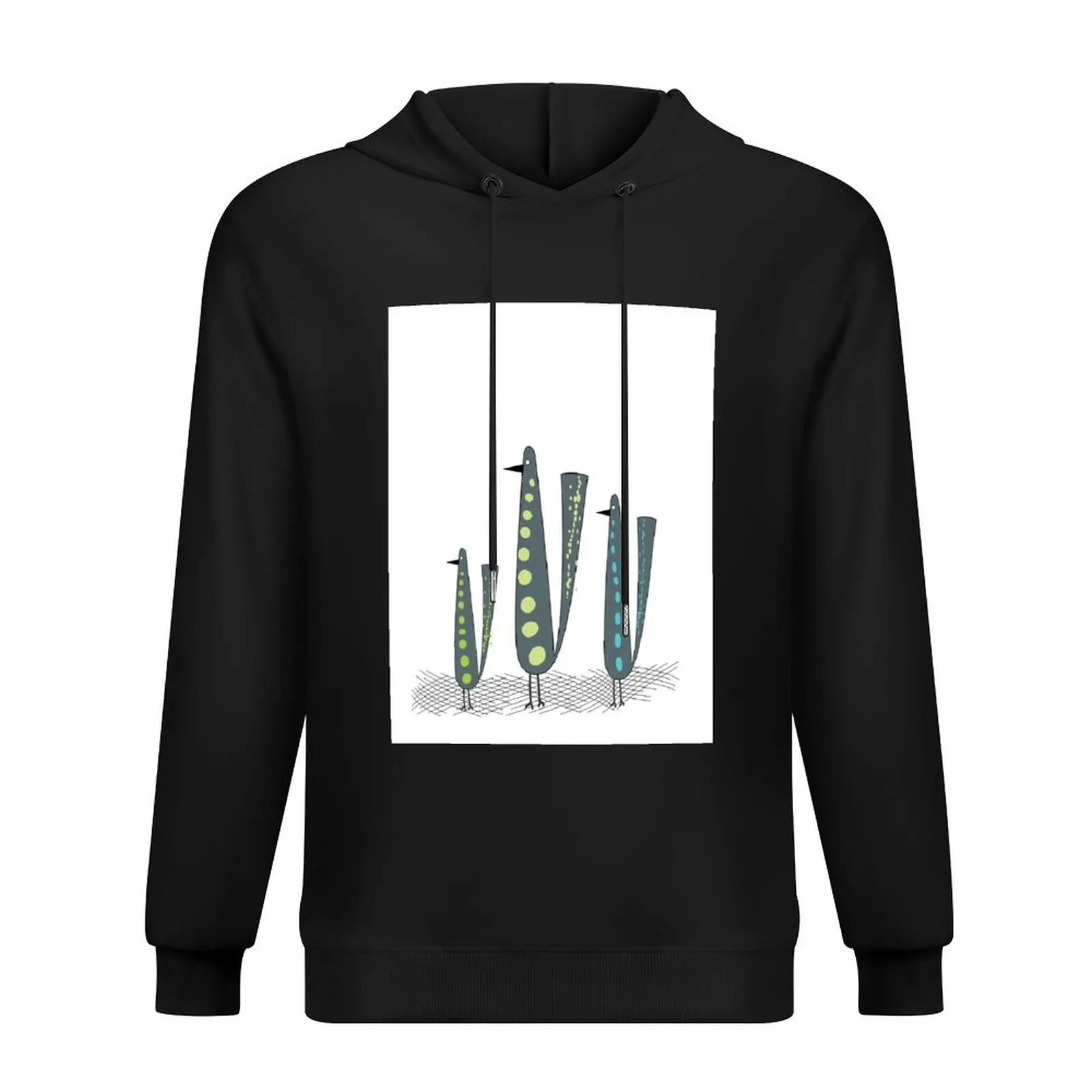 

Mid-Century Modern Birds Hoodie blouse male clothes fashion men graphic t shirts men oversized hoodie