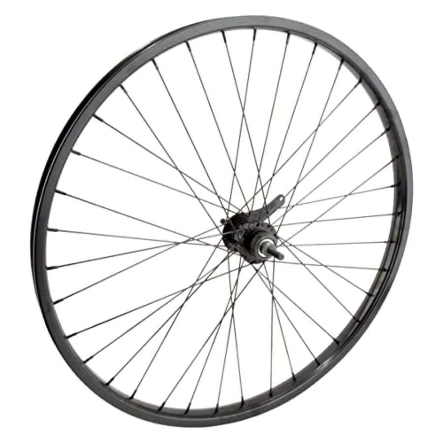 Rear Bicycle Wheel, 26x1.75 STL BK 36 KT CB 110mm 14gBK