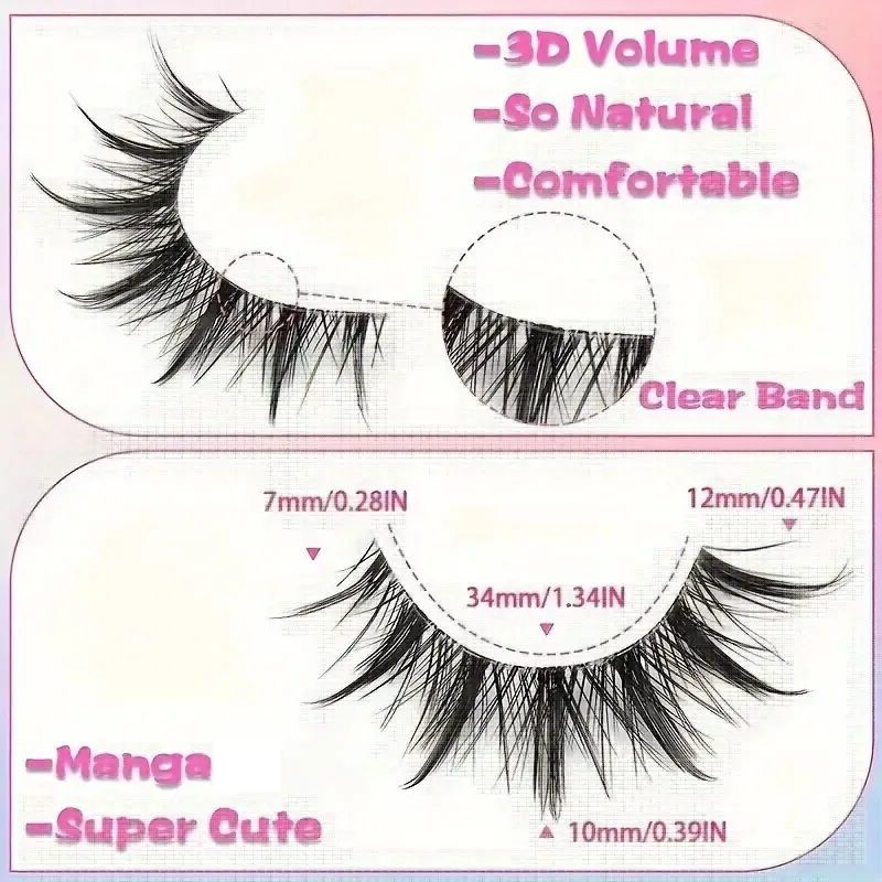 5 par grubych, naturalnie wyszczuplających i kwitnących sztucznych rzęs, odpowiednich do codziennych podróży i randek