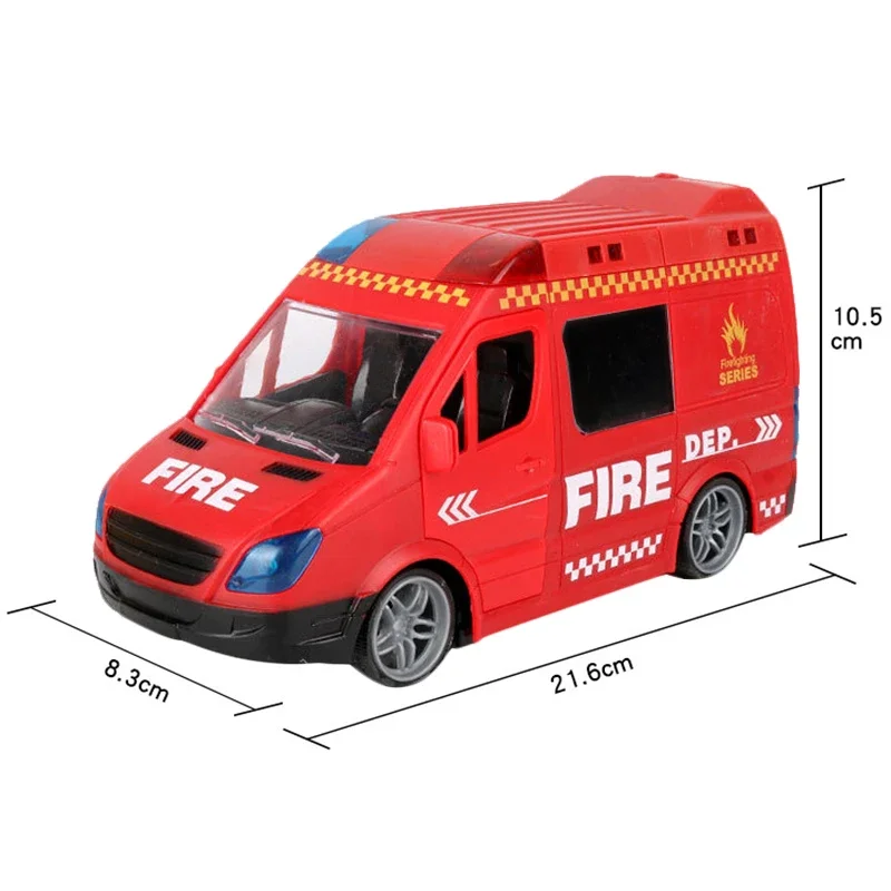 1: 20 4CH RC Ambulance Toy Car City Simulation Light Music Fire Truck Rescue Vehicle Model Gift For Kids