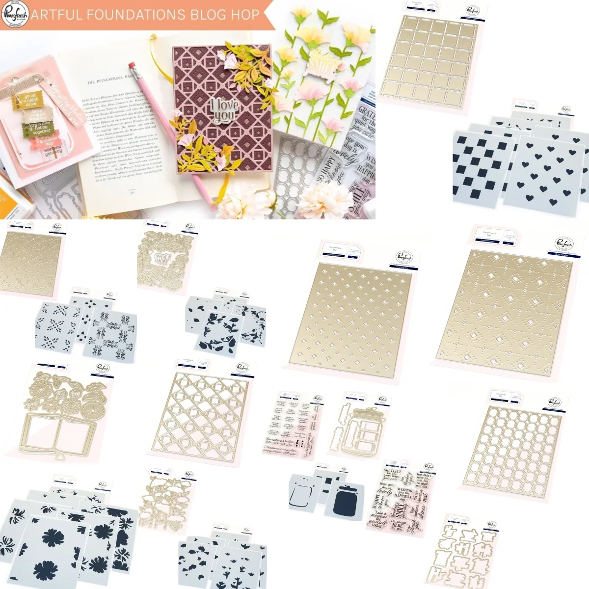 

Floral Tale Jar of Wishes Wild Meadow Wreath Metal Cutting Dies Clear Stamps Stencil for DIY Making Card Scrapbook January 2026