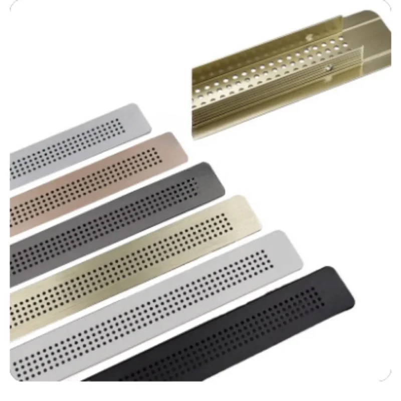 2Pcs Aluminum Rectangle Furniture Air Grille Ventilation Cover With Honeycomb Holes Pattern For Closet Cupboard