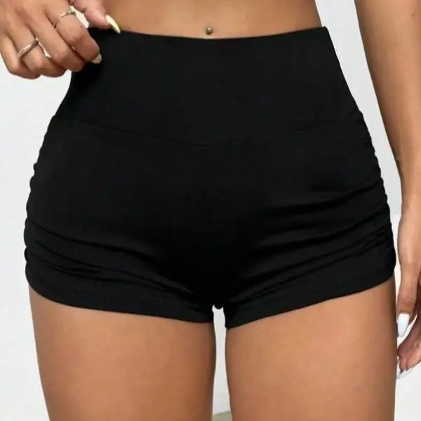 ファイオナブル レディース 伸縮性 無地 シンプルデザイン カジュアルパンツ ミッドローウエスト PVC素材 その他素材 00%