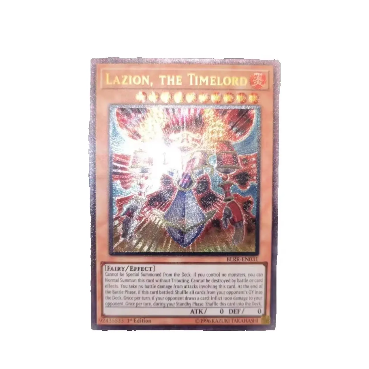 

Yu-Gi-Oh UR BLRR-EN031 Lazion, the Timelord / BLRR Lazion, the Timelord Children's Gift Collectible Card Toys (Not Original)