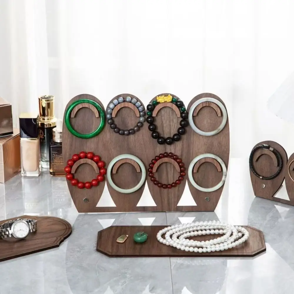 

Portable Wood Bracelet Tray Organizer Hand Bangle Bracelet Display Rack Ornaments Storage Case Jewelry Holder Gift