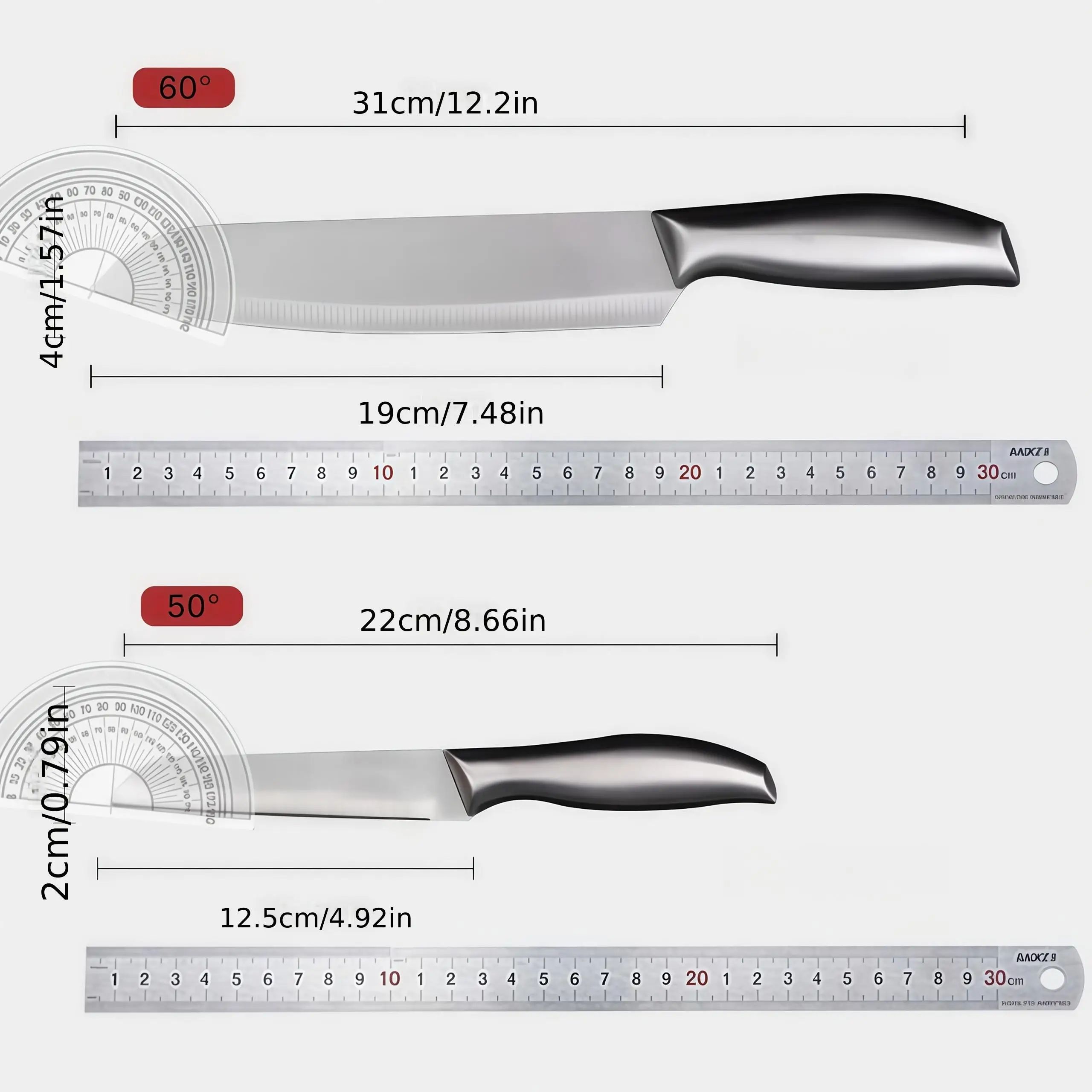 All-Steel Stainless Steel Chef Knife for Household Use with Belly-Shaped Handle, Comfortable Non-Slip Grip, Sharp & Durable Blade, Perfect for Fruits, Vegetables and Meats.