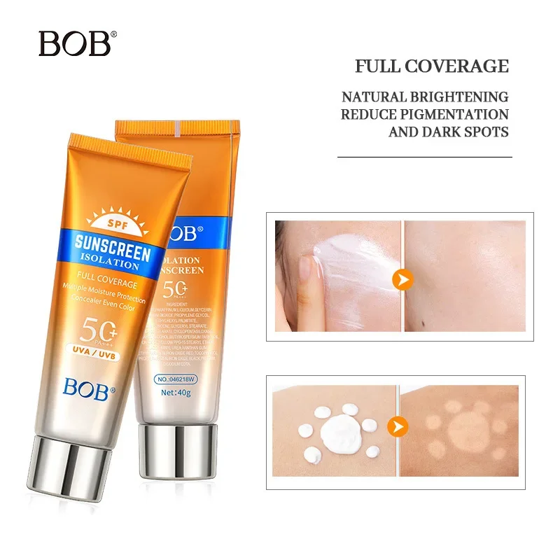 BOB Sunscreen Isolation Lotion Refreshing Moisturizing Non-Greasy Concealer Brightening Skin BB Cream