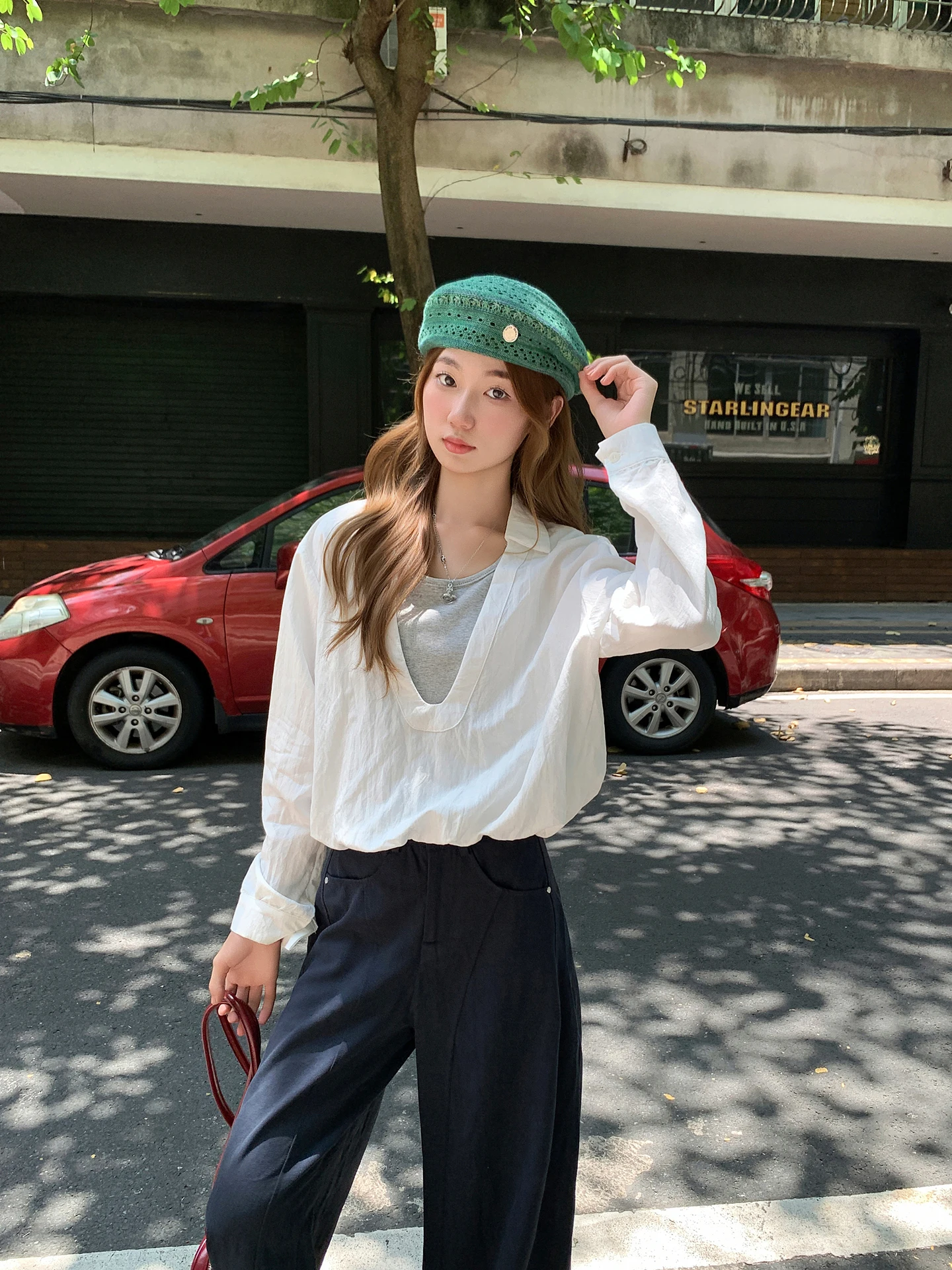 Koreanische Sle Long Sve Slim Fit frauen irt Frühen Herbst Neue Design Sensation Personali Kleine Top Trendy Kragen