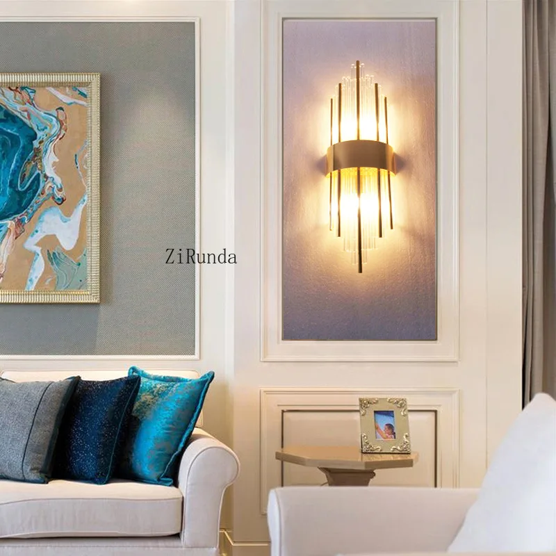 โคมไฟติดผนัง LED ดีไซน์ใหม่ หรูหรา ทันสมัย รุ่น G9 ประดับคริสตัล สำหรับตกแต่งภายในบ้าน