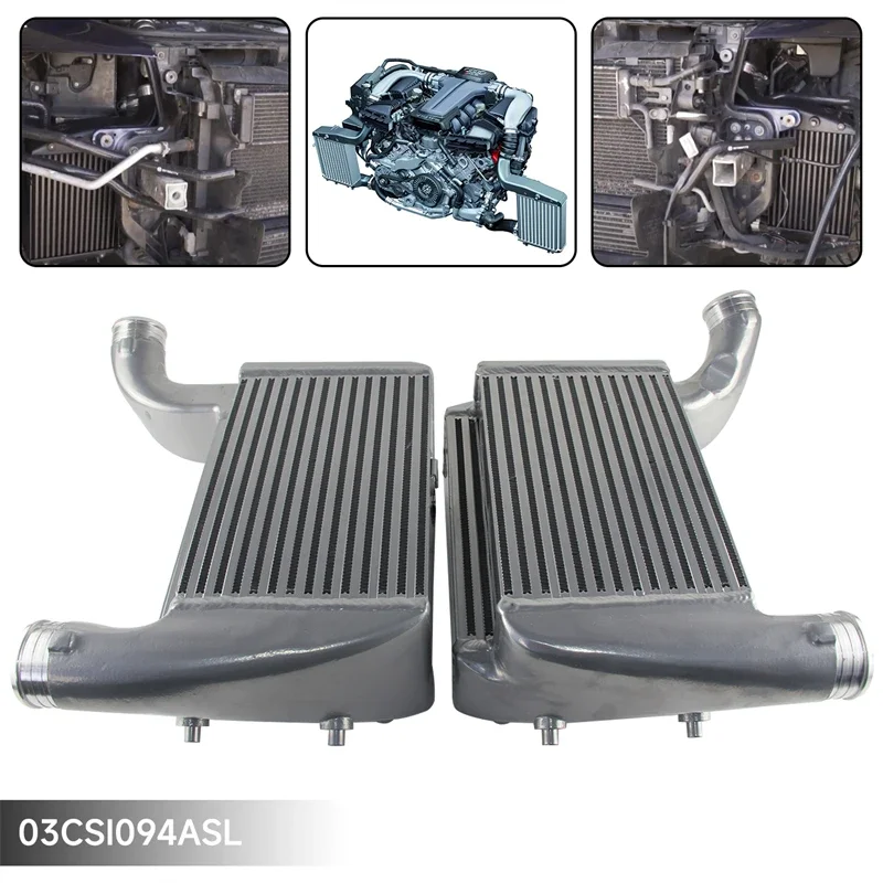 Intercooler Kit Bar&Plate Performance Competition for Audi RS6 C6 4F 426KW/580PS V10 2008-2010 Aluminium Black/Silver