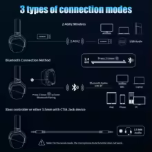 NUBWO G06 سماعة ألعاب لاسلكية مزدوجة مع ميكروفون لأجهزة PS5، PS4، الكمبيوتر الشخصي، المحمول، سويتش 2.4 جيجا هرتز سماعة رأس بلوتوث لاسلكية - AliExpress 44