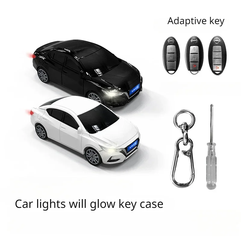 For NissanSylphy Key Case Car Model Case Remote Control Protective Cover Sentra SR Keychain Accessories Surprise Car Decoration