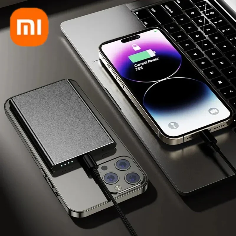 Xiaomi Ultra cienki bezprzewodowy magnetyczny Power Bank 50000mAh 20W Super szybkie ładowanie Magsafe przenośna bateria zewnętrzna dla Iphone Hot