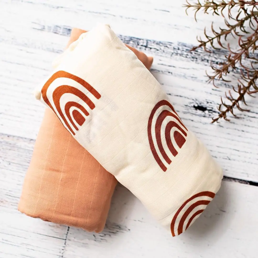 Swaddle Blanket Baby Blankets Newborn Bedding Bamboo Cotton Baby Blanket Muslin Swaddle 120x120cm