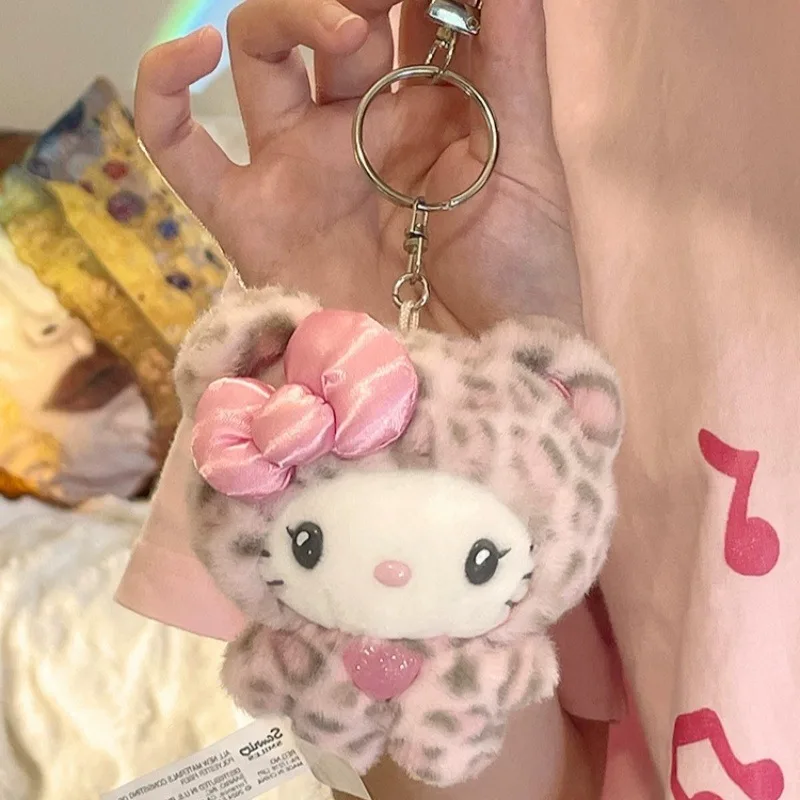 Sanrio Leopard Bear Series Hellokitty Cinnamoroll My Melody Plüschtiere Süße Tasche Puppe Anhänger Puppen Urlaubsgeschenke