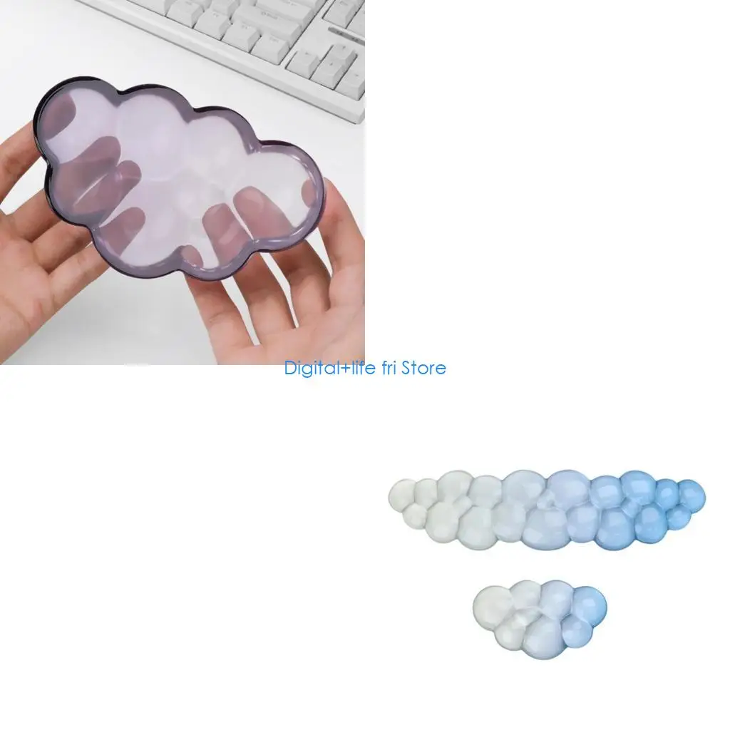E06D Cooling Gel Wrist Pad Set For Typing Texture Mouse Keyboard Mat