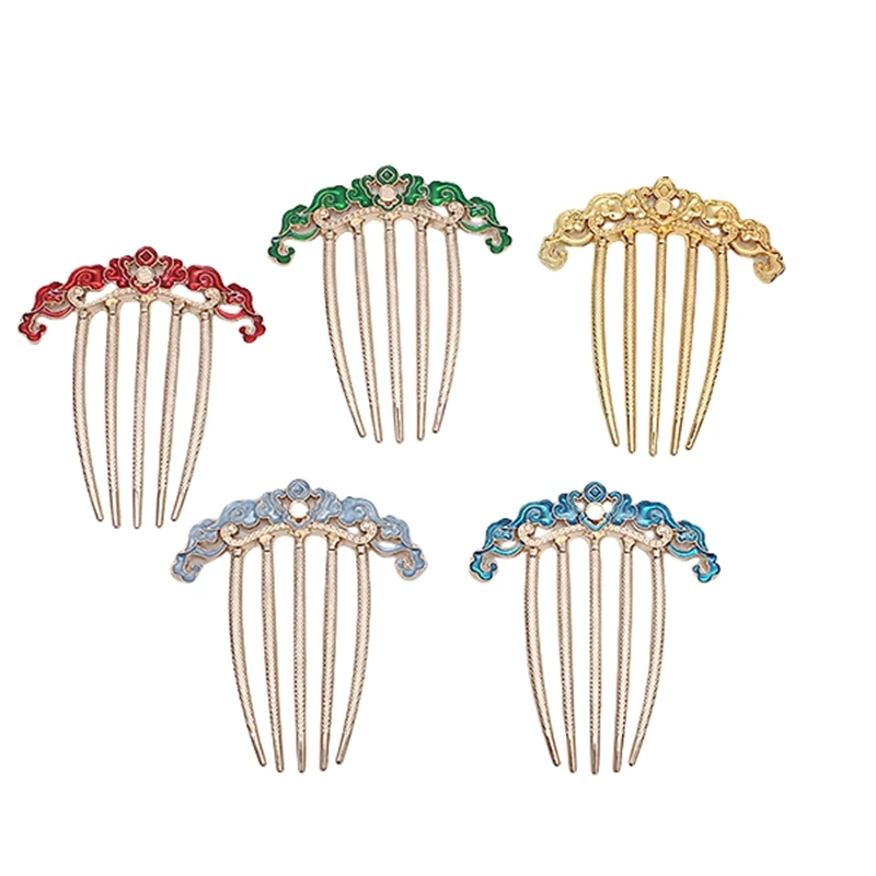 BoYuTe (10 Pieces/Lot) 5 Teeth Alloy Hair Combs Diy Hair Jewelry Accessories Handmade Materials