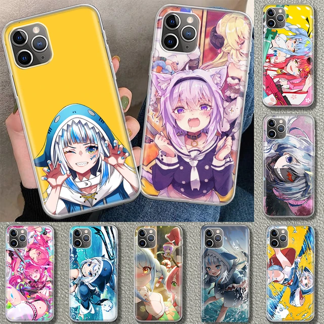 Anime Hololive Gawr Gura Phone Case Cover For iPhone 11 12 13 14 15 16 Pro  Max Apple X XS XR 7 Plus 8 + Art Customized Fundas 14 - AliExpress