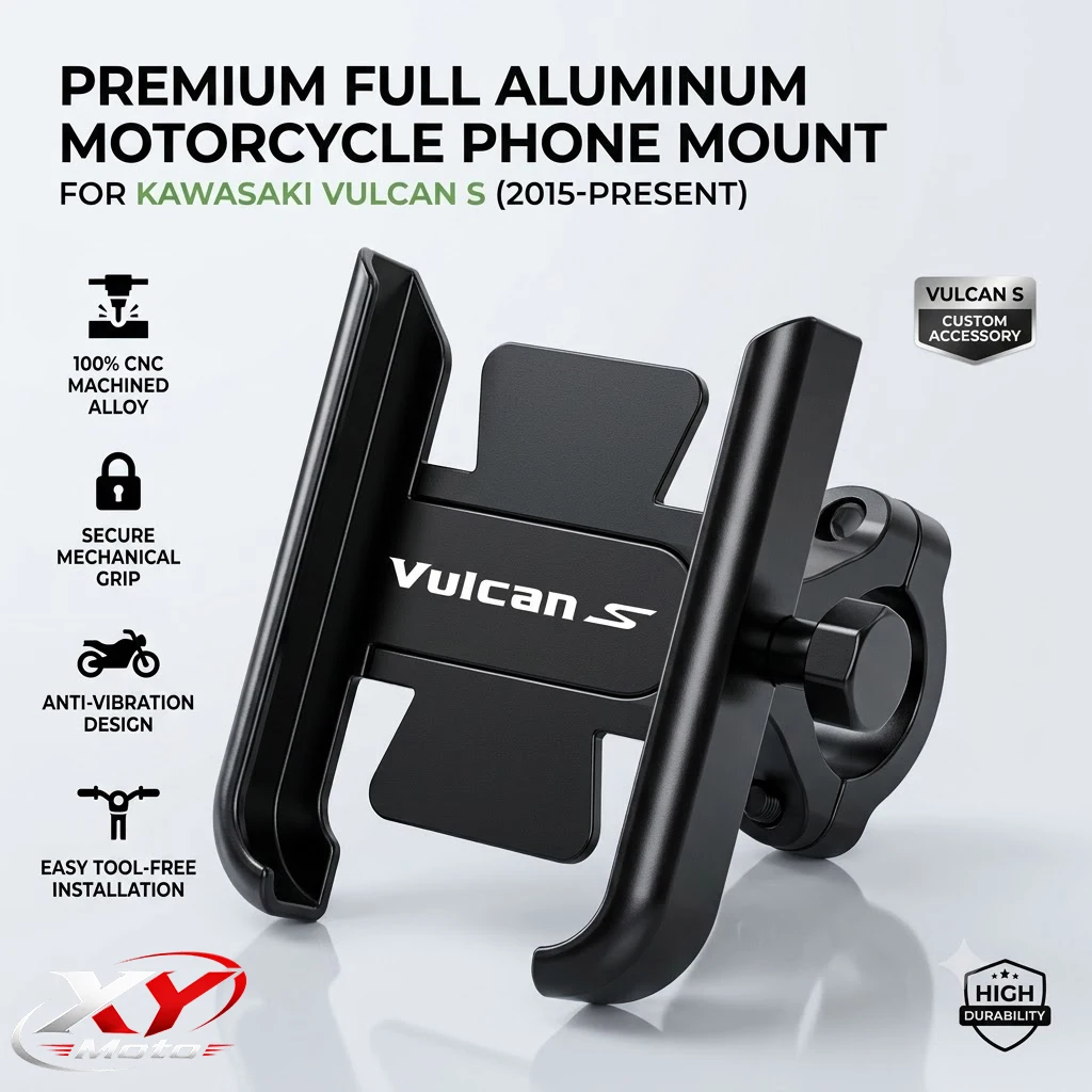 Motorcycle Handlebar Mobile Phone Holder GPS Stand Bracket With LOGO For Kawasaki Vulcan S650 2019 2020 2022 VulcanS 650