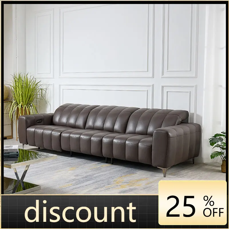 LTT Modern Simple Multifunctional Leather Sofa First Layer Cowhide Multifunctional Piano Key Sofa