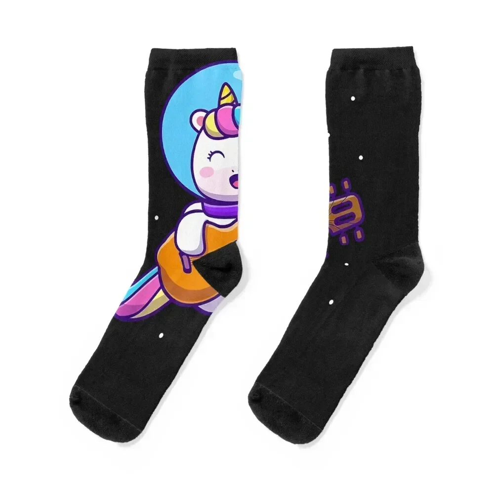 

Unicorn playing guitar Socks Stockings designer New year's winter thermal Socks For Men Women's