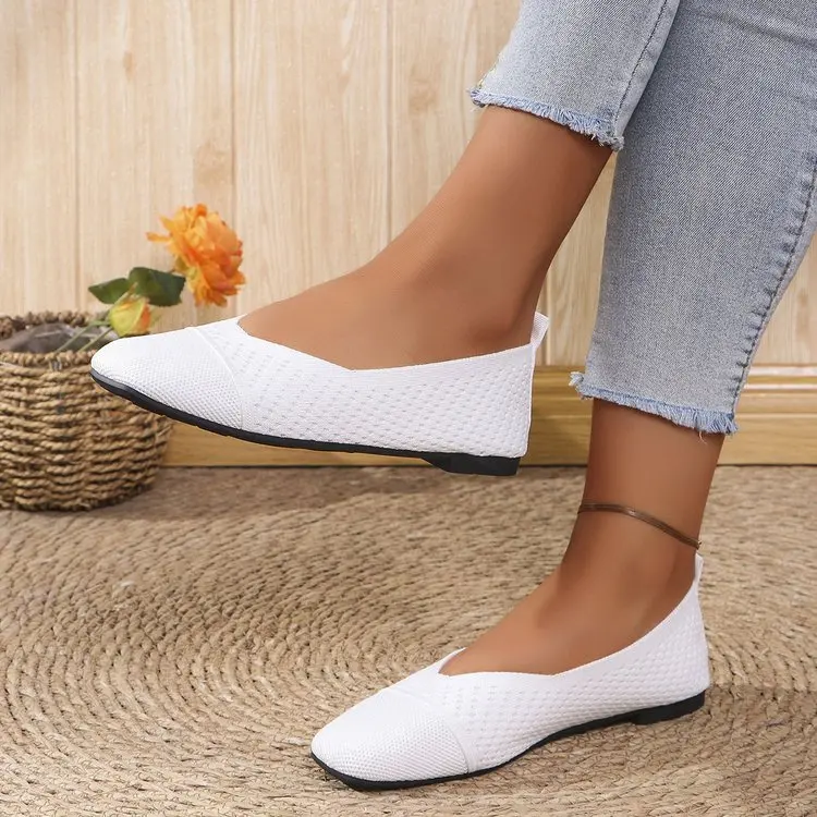 

New Mesh Knitting Loafers Shoes Women Flats Sport Shoes Casual Sneakers Summer Fashion New Walking Running Cozy Zapatos Mujer
