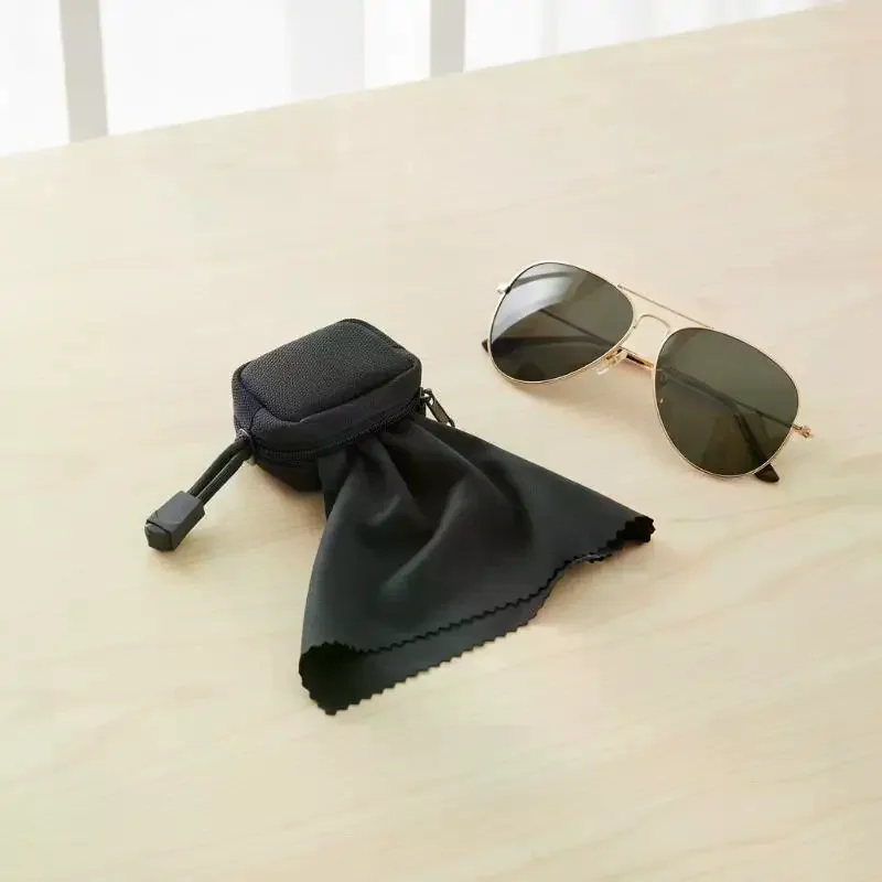 Bag Tactical Storage Eyeglass Cloth Ultra-Fine Fibers Cleaning One-piece Folding Hunting Accessorie